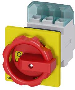 Siemens Łącznik krzywkowy 0-1 3P 25A do wbudowania żółto/czerwony IP65 (3LD2154-0TK53)