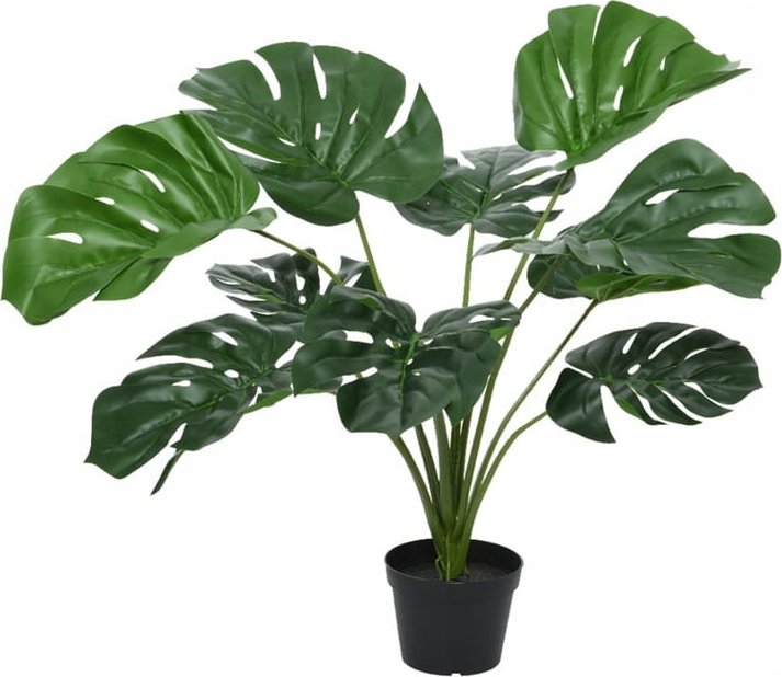 Sztuczna roślina Green Monstera 60x66cm Realistyczna dekoracja do wnętrz