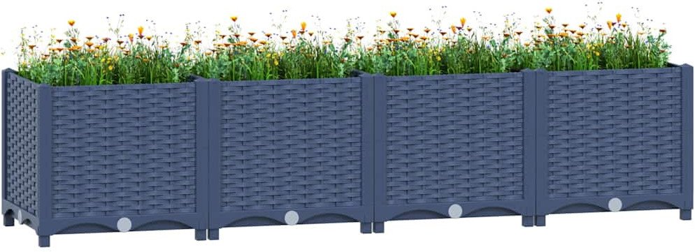 vidaXL Donica do podniesionej rabaty, 160x40x38 cm, polipropylen