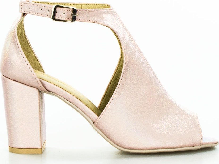 Basieńka Sandały botki z cholewką neonowe pudrowe Basieńka-37