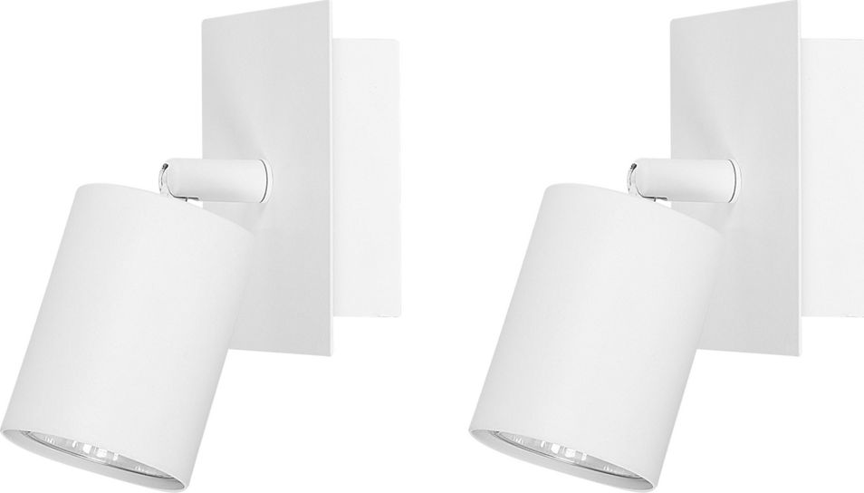 Kinkiet Beliani Zestaw 2 lamp ściennych metalowy biały TIGRIS