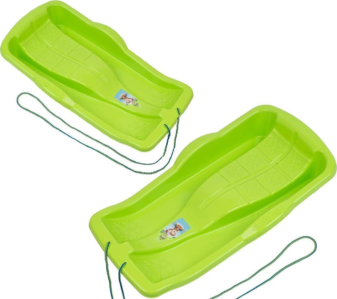 Enero Sanki zimowe rekreacyjne plastikowe zielone 1064840