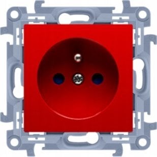 Kontakt-Simon Simon 10 Gniazdo wtyczkowe pojedyncze z uziemieniem z przesłonami torów prądowych czerwony 16A CGZ1CZ.01/22