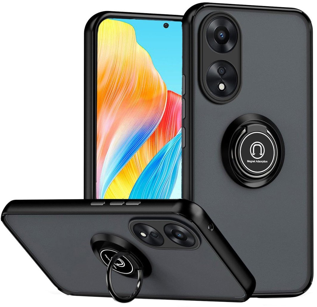 Etui pancerne SUPERO Hybrid Ring do Oppo A58 4G, czarne