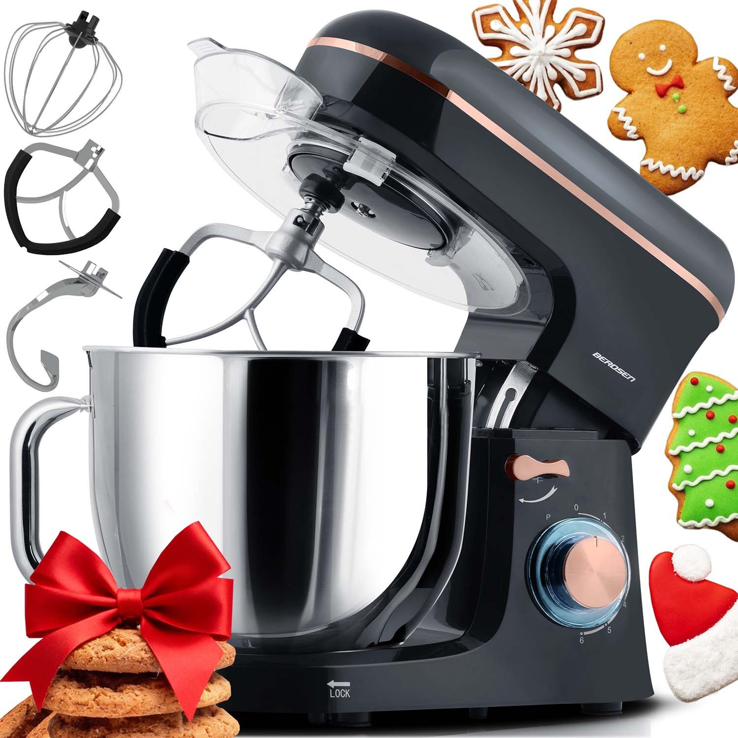 Robot planetarny Berdsen Robot kuchenny planetarny mikser 3w1 6l 1400 W BD-756