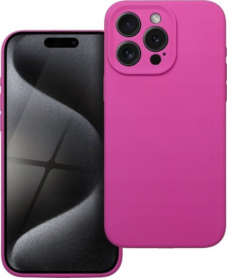 OEM Futerał SILICONE 2mm do IPHONE 15 Pro Max róż