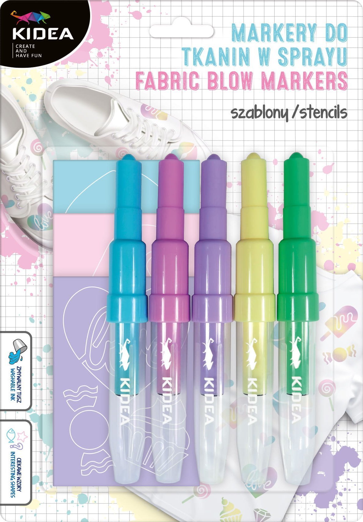 Derform MARKER DMUCH DO TKANIN I OBUWIA 5KOL PAST SZABL