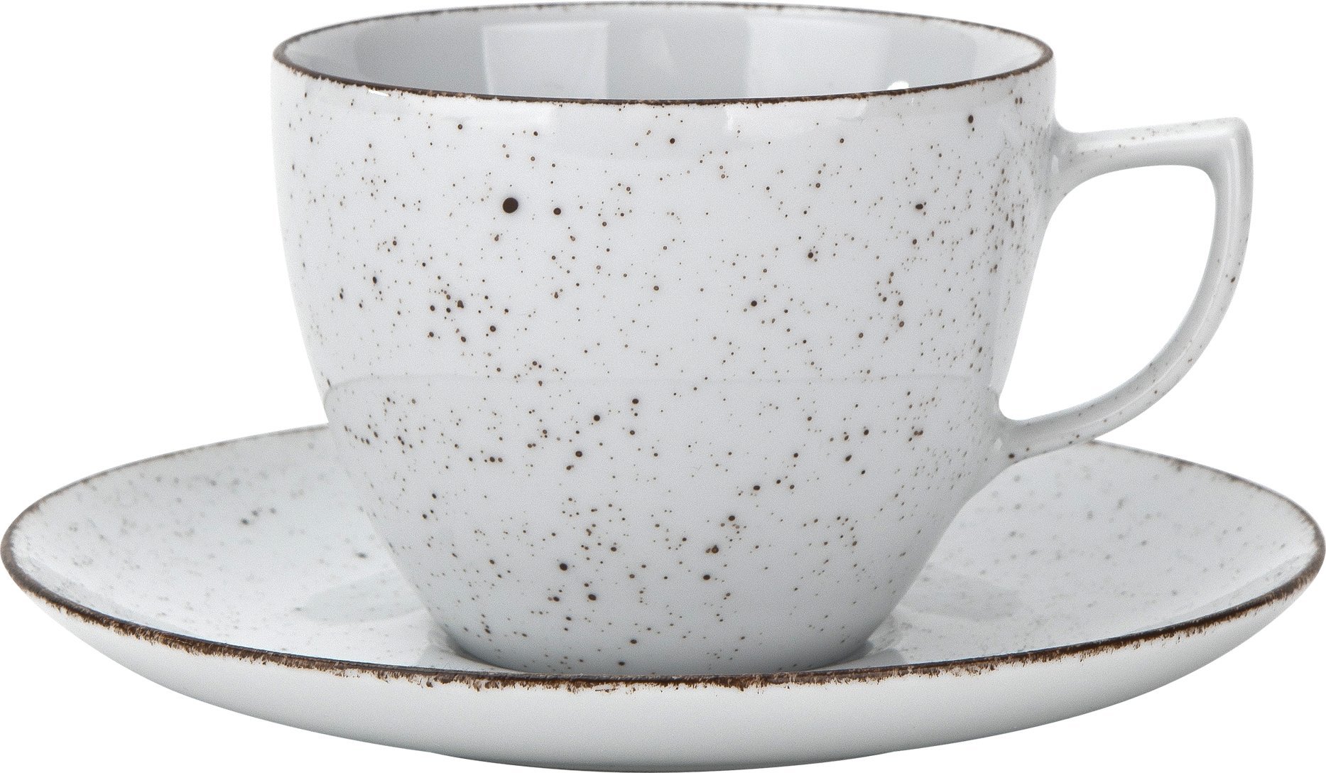 Chodzież Zestaw 6 filiżanek 200 ml + spodki City biały