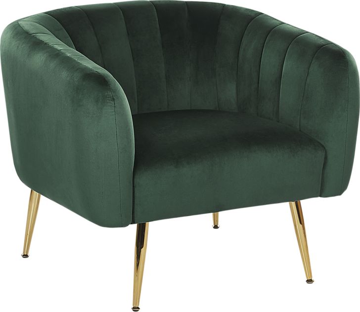 Shumee Fotel welurowy zielony LACONIA