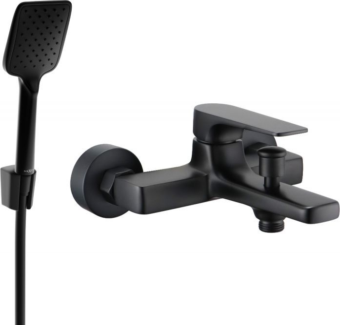 Mexen Mexen Lynx R62 bateria wannowa z zestawem prysznicowym, czarna - 74593R62-70