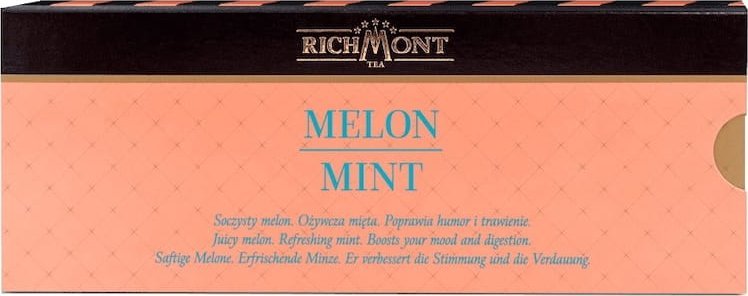 Richmont Richmont Melon Mint 12x6g - herbatka owocowa o smaku melona i mięty, z porzeczką i płatkami róży