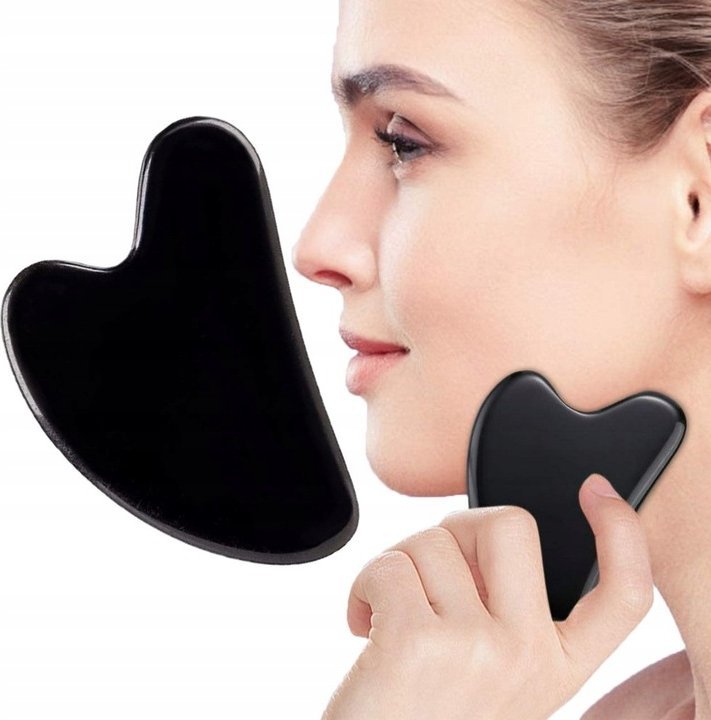 NATURALNY KAMIEŃ GUA SHA IDEALNY MASAŻER DO TWARZY SKÓRY