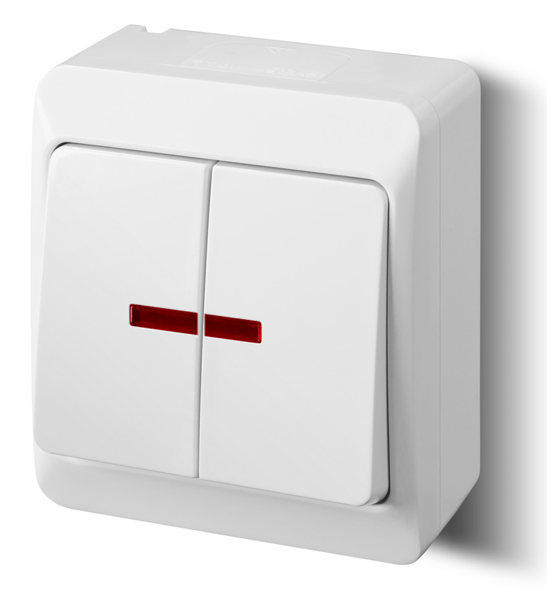 Elektro-Plast Łącznik natynkowy ŁNT Hermes świecznikowy podświetlany biały (0342-02)