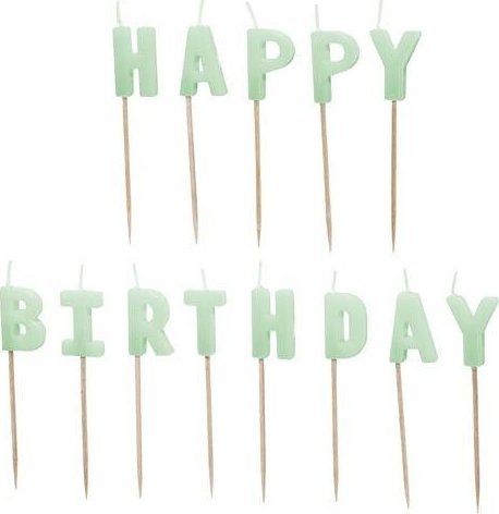 Świeczki Happy Birthday 2,5cm 13szt