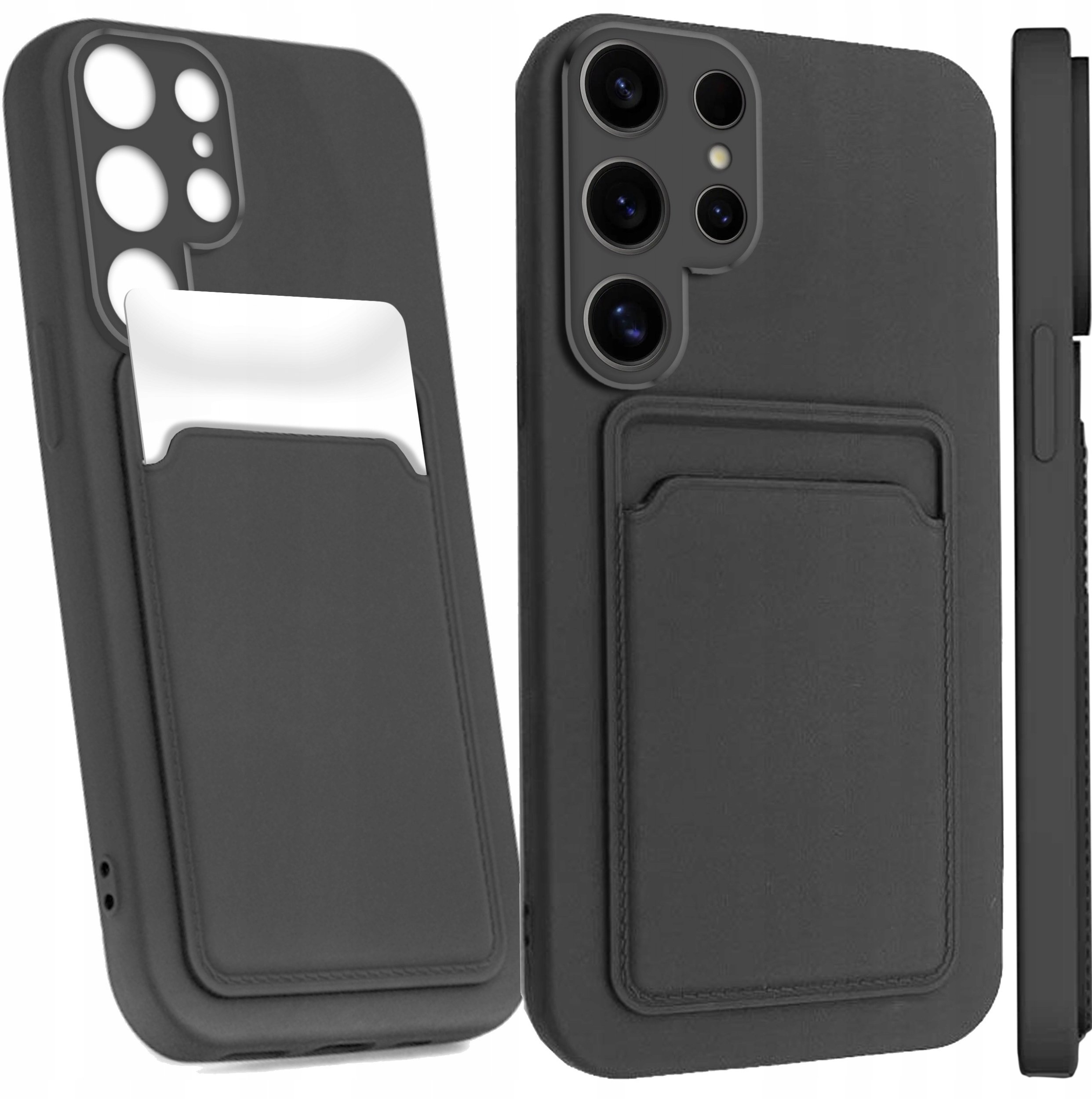 Etui do Samsung Galaxy S24 Ultra (Czarne, Slim, Miejsce na Kartę, Plecki)