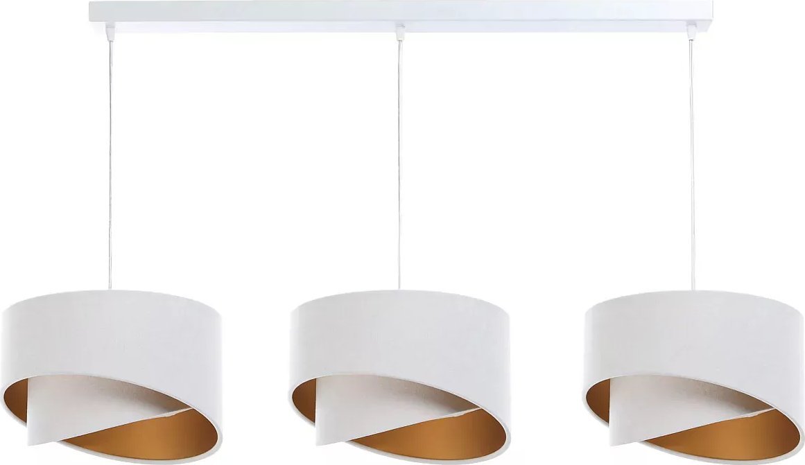 Lampa wisząca Lumes Biało-złota asymetryczna lampa wisząca nad stół - S511-Kaola