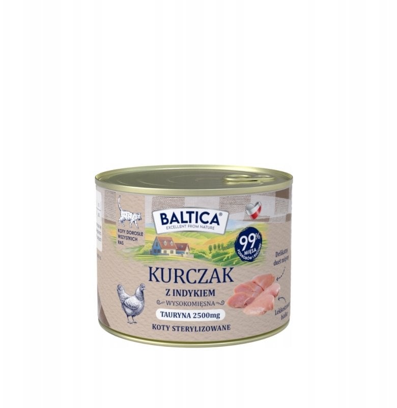 BALTICA SMAKI REGIONÓW Kot dorosły Kurczak z indykiem 185g