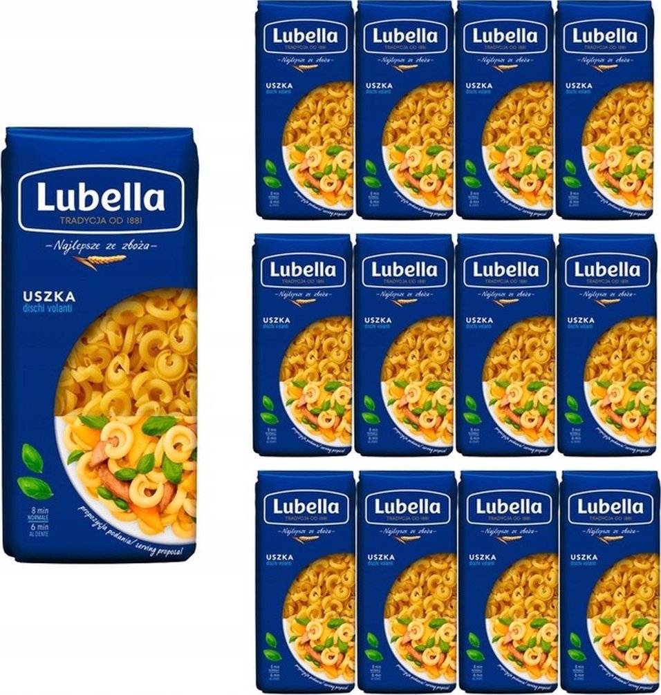 Lubella Lubella Makaron uszka 400 g x 12 sztuk