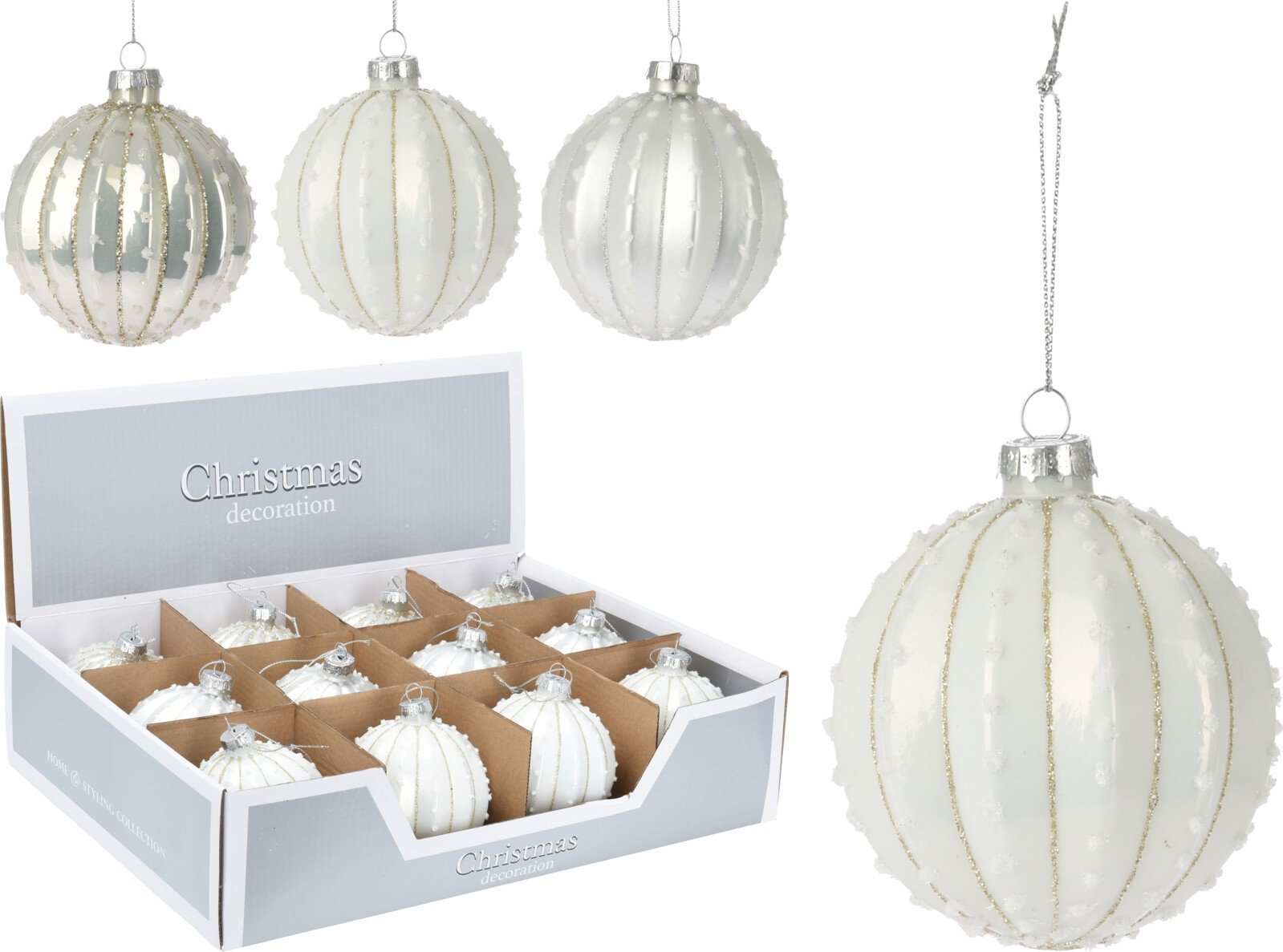 Affek Design BOMBKA 8CM BIAŁA 3ASS