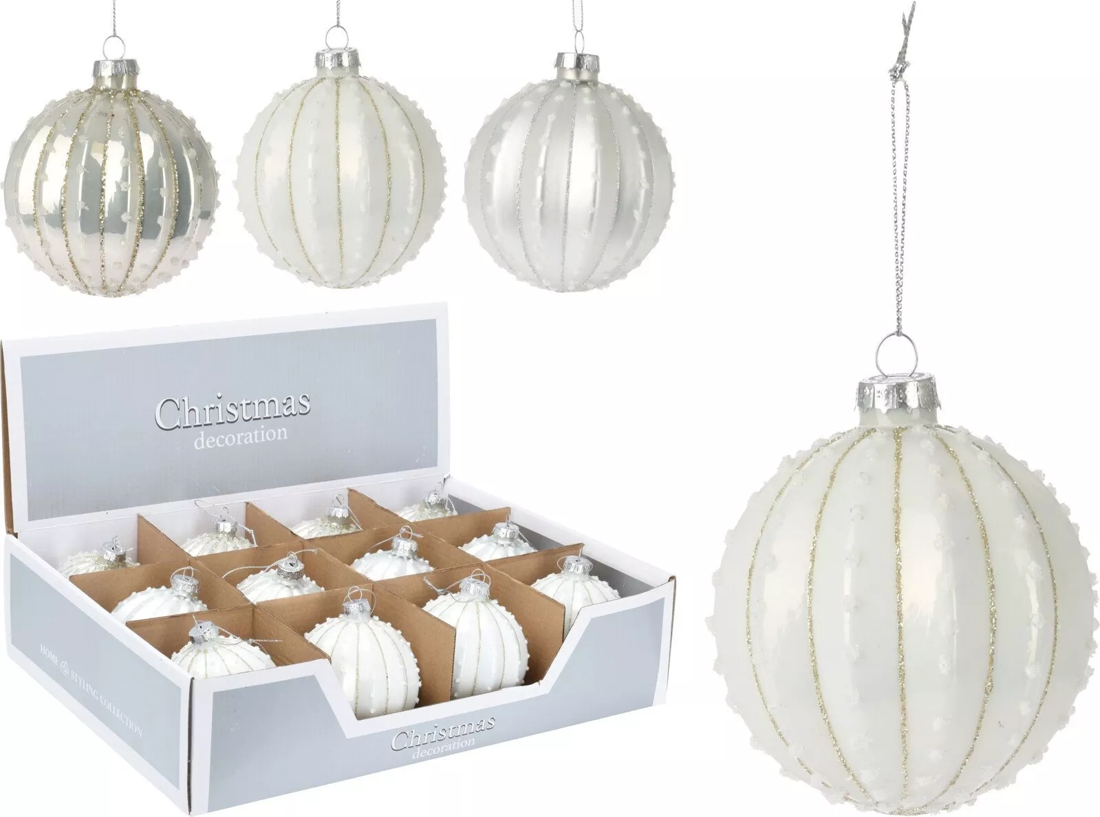 Affek Design BOMBKA 8CM BIAŁA 3ASS