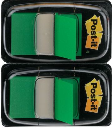 Post-it Zakładka indeksująca 680-G2EU, 25mmx43mm, zielony, 2 x 50sztuk (3M0833)