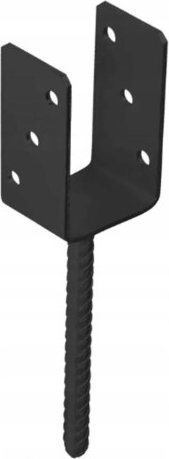 Domax Podstawa słupa kotwa czarna 91x120x60mm