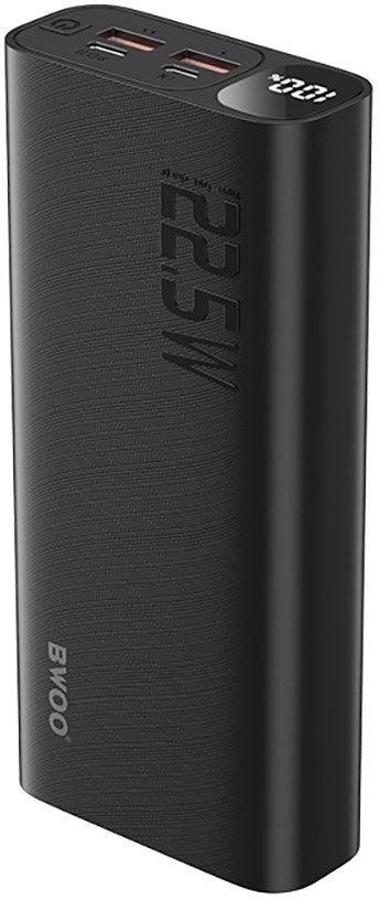BWOO Power bank 22,5W, 20000 mAh z wyświetlaczem LCD, czarny
