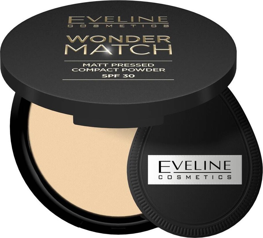 XXXX__Eveline Cosmetics (Eveline) Eveline Wonder Match matowy puder prasowany z filtrem ochronnym SPF30 02 Medium Beige 8g