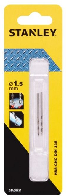 Wiertło Stanley Wiertło do metalu HSS-CNC 1.5mm 2 szt.