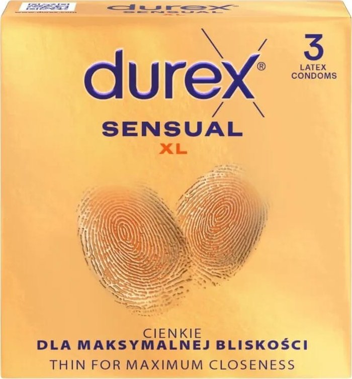 Durex Sensual xl super cienkie prezerwatywy powiększone 3szt