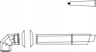 Almeva ZUB Zestaw odprowadzania spalin przez ścianę LIK DN80/125