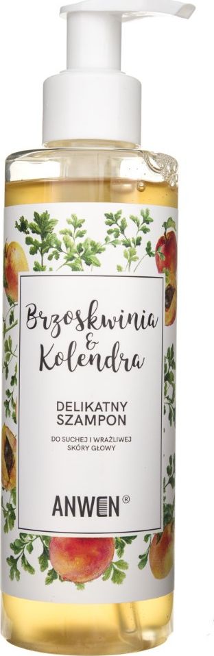 Anwen Anwen Szampon do suchej i wrażliwej skóry głowy Brzoskwinia i Kolendra - 200 ml (ANW-225)