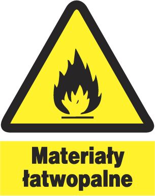 Mój dom Zoo-49 Materiały Łatwopalne Znak Tablica Bhp 23X28