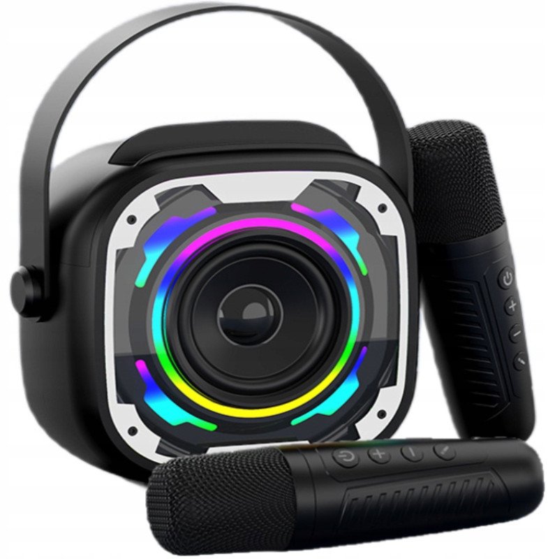 Zestaw do Karaoke Bluetooth Bezprzewodowy Głośnik + 2 Mikrofony Dla Dzieci