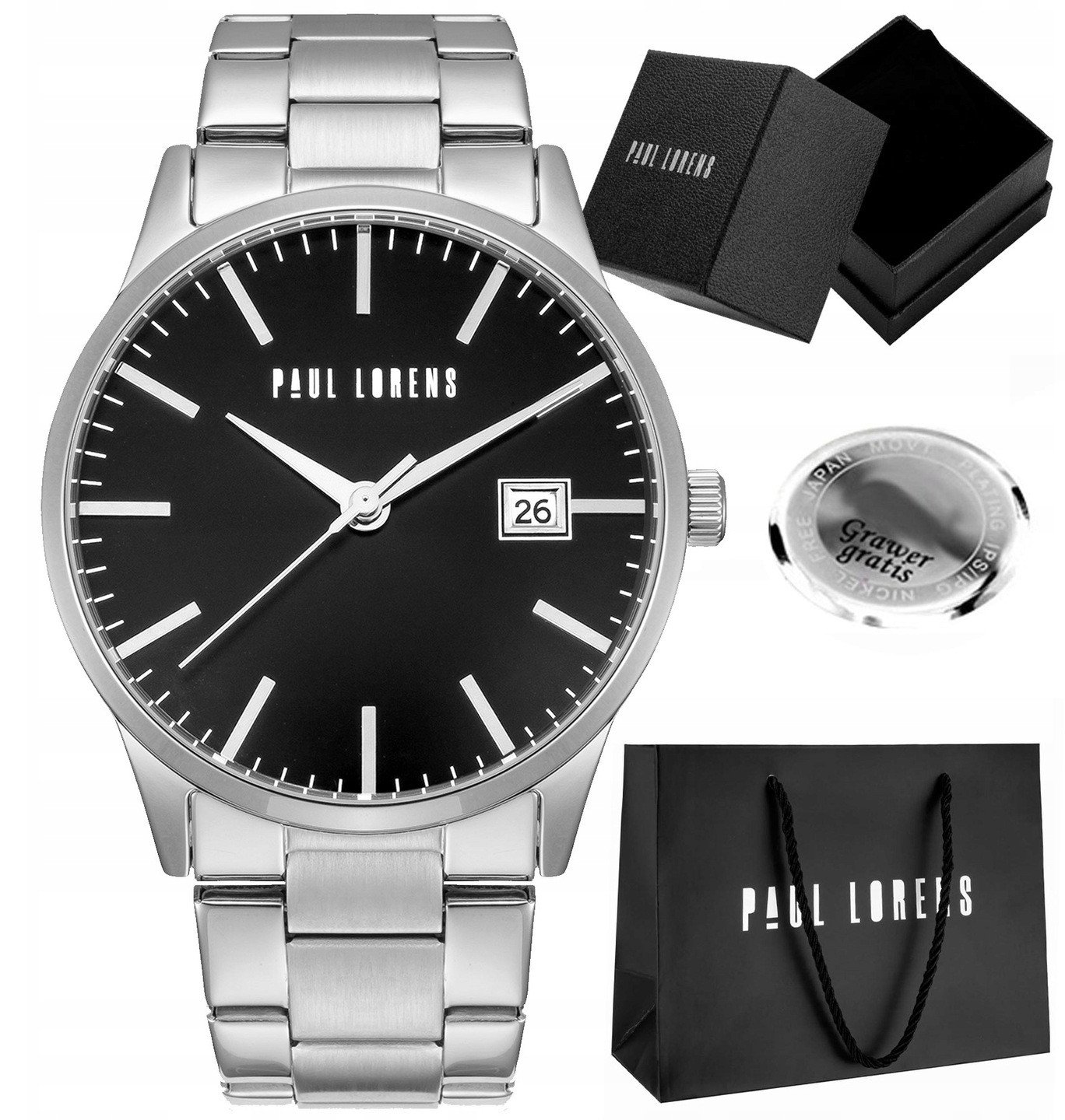 Zegarek męski Paul Lorens PABLO-1C1i Z GRAWEREM