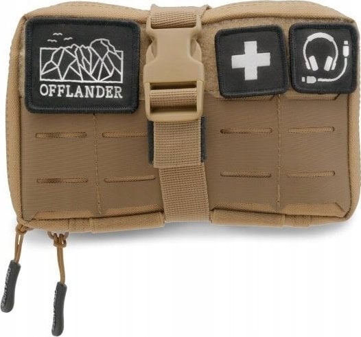 Offlander OFFLANDER SASZETKA TAKTYCZNA MOLLE Z RZEPEM NA POWERBANK I KABLE KHAKI