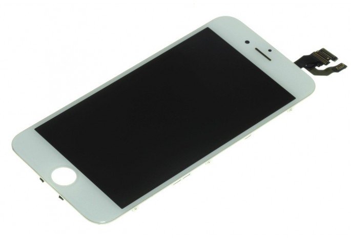 Renov8 Wyświetlacz LCD i ekran dotykowy do iPhone 6 (LG) + szkło i płaski kabel (OEM) - Biały