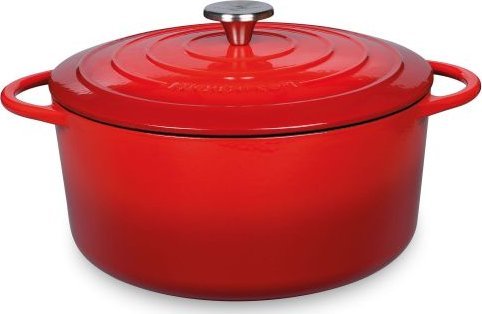 Kuchenprofi Garnek do zapiekania Kuchenprofi Provence, emaliowane żeliwo, 5,3 l, śred. 26 cm, czerwony