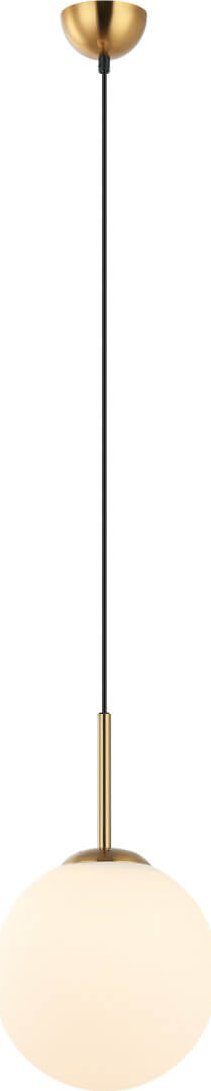 Lampa wisząca Italux Wisząca lampa kulista Deore szklana kula ball mosiądz