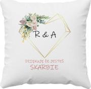 Koszulkowy Produkt personalizowany - Dziękuje, że jesteś, skarbie - poduszka z nadrukiem