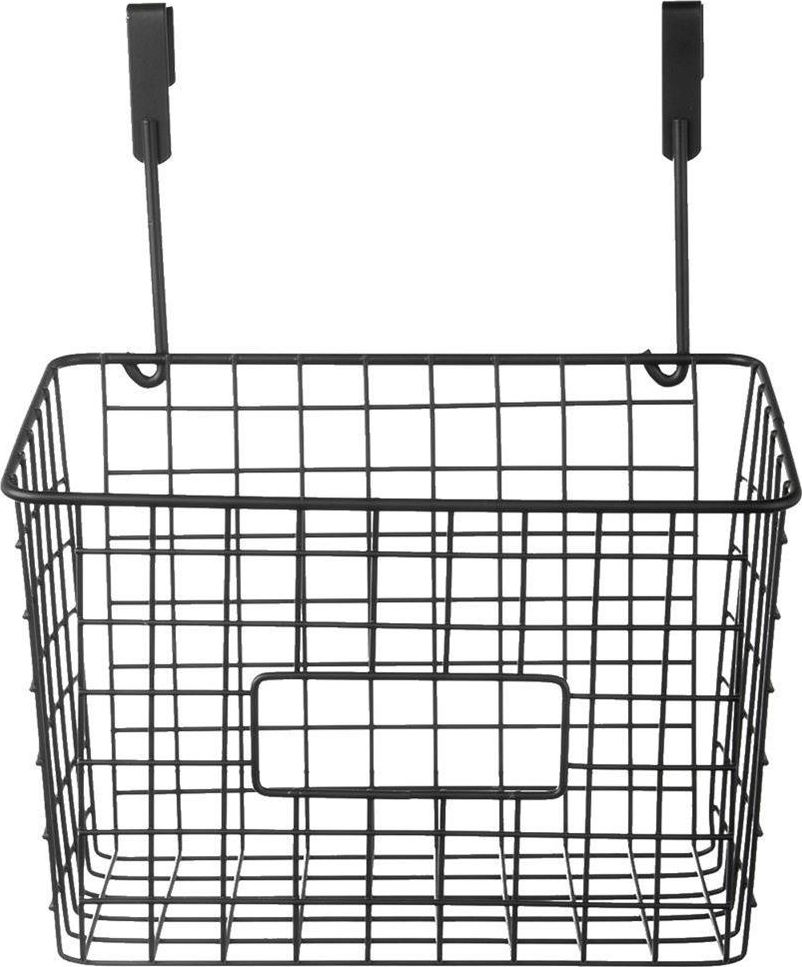 Koszyk prysznicowy Orion Koszyk zawieszany metalowy kuchenny łazienkowy czarny półka na drzwi drzwiczki szafki
