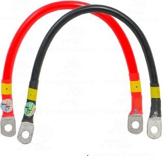 Mojeledy 2x 10cm czerwony i czarny kabel łączeniowy akumulatora 25 ML-PA25 25mm