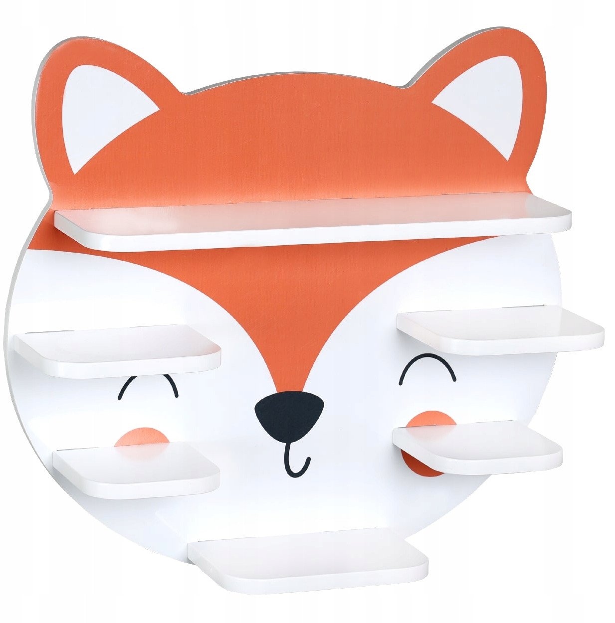 Półka ścienna z uszami do pokoju dziecięcego, 45 cm