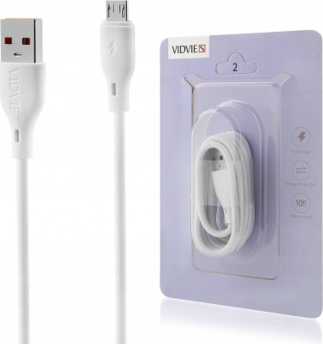 Kabel USB Hello Case USB-A - microUSB 1 m Biały (GSMA0179)