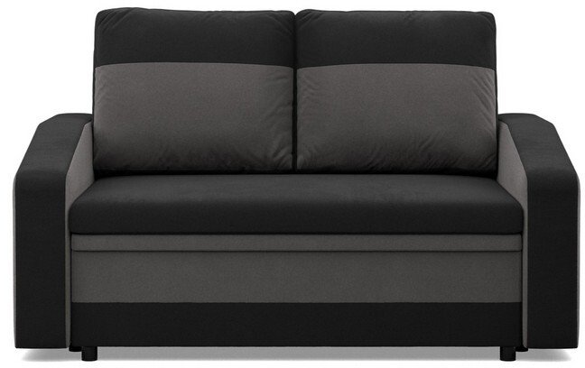 Adams Group Sofa rozkładana, mikrofibra, AURELO, 148x87x90 cm, czarny, szary