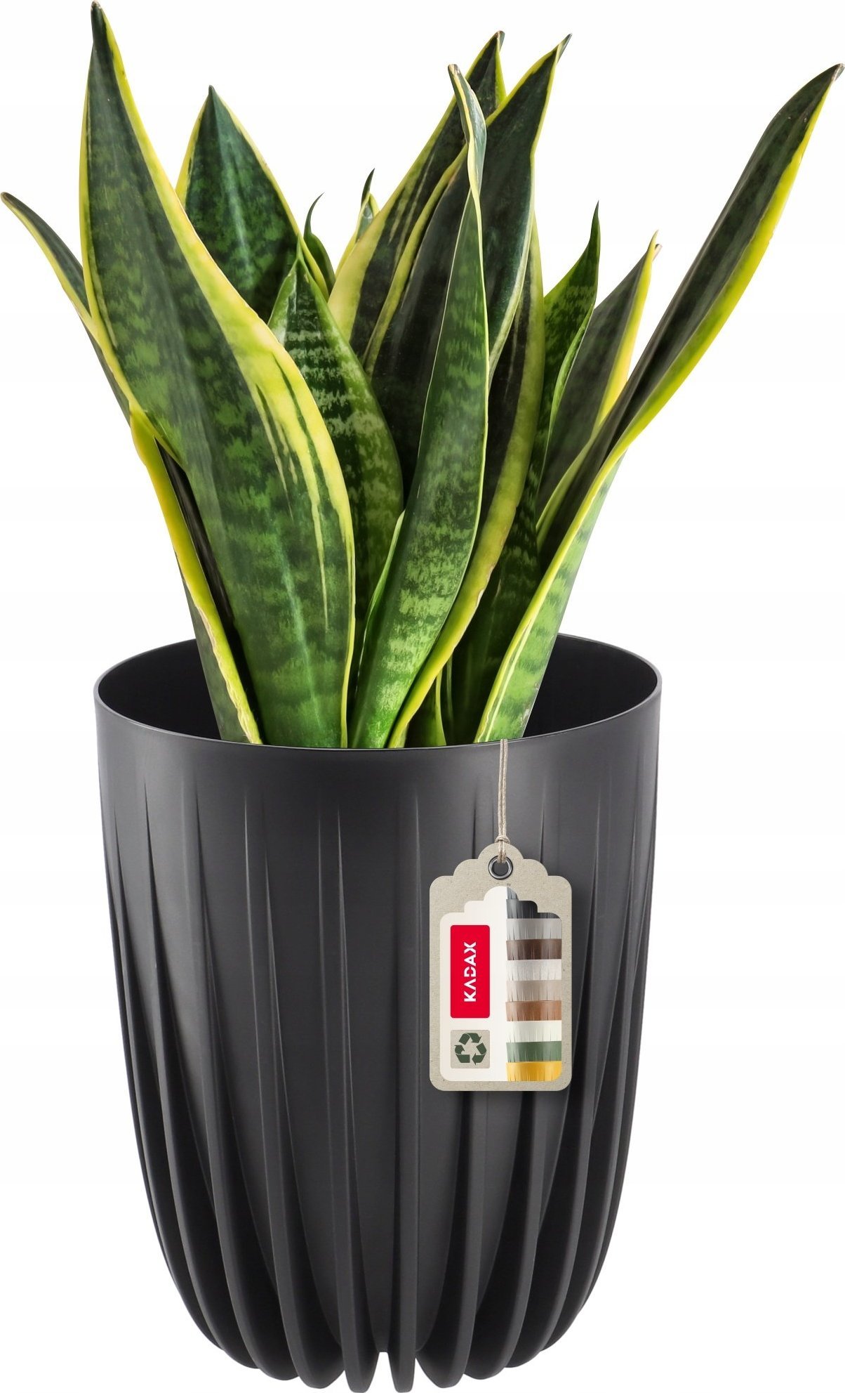 Kadax Doniczka Osłonka Eko + Wkładka Czarna 30x36cm