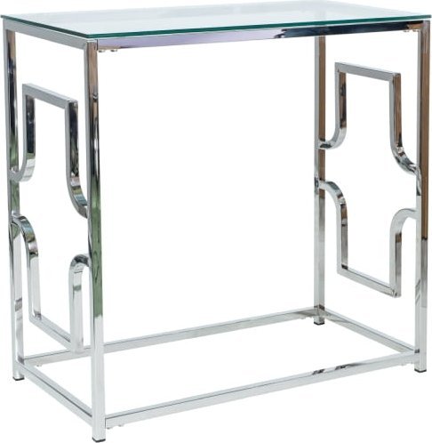 SIGNAL MEBLE Konsola VERSACE C 40x80 srebrna