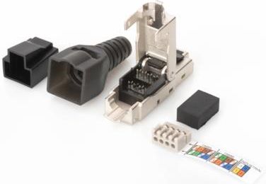 Digitus Wtyk RJ45 kat. 6A Digitus (8P8C) T568A/B 10GbE ekran., beznarzędziowy - DN-93631