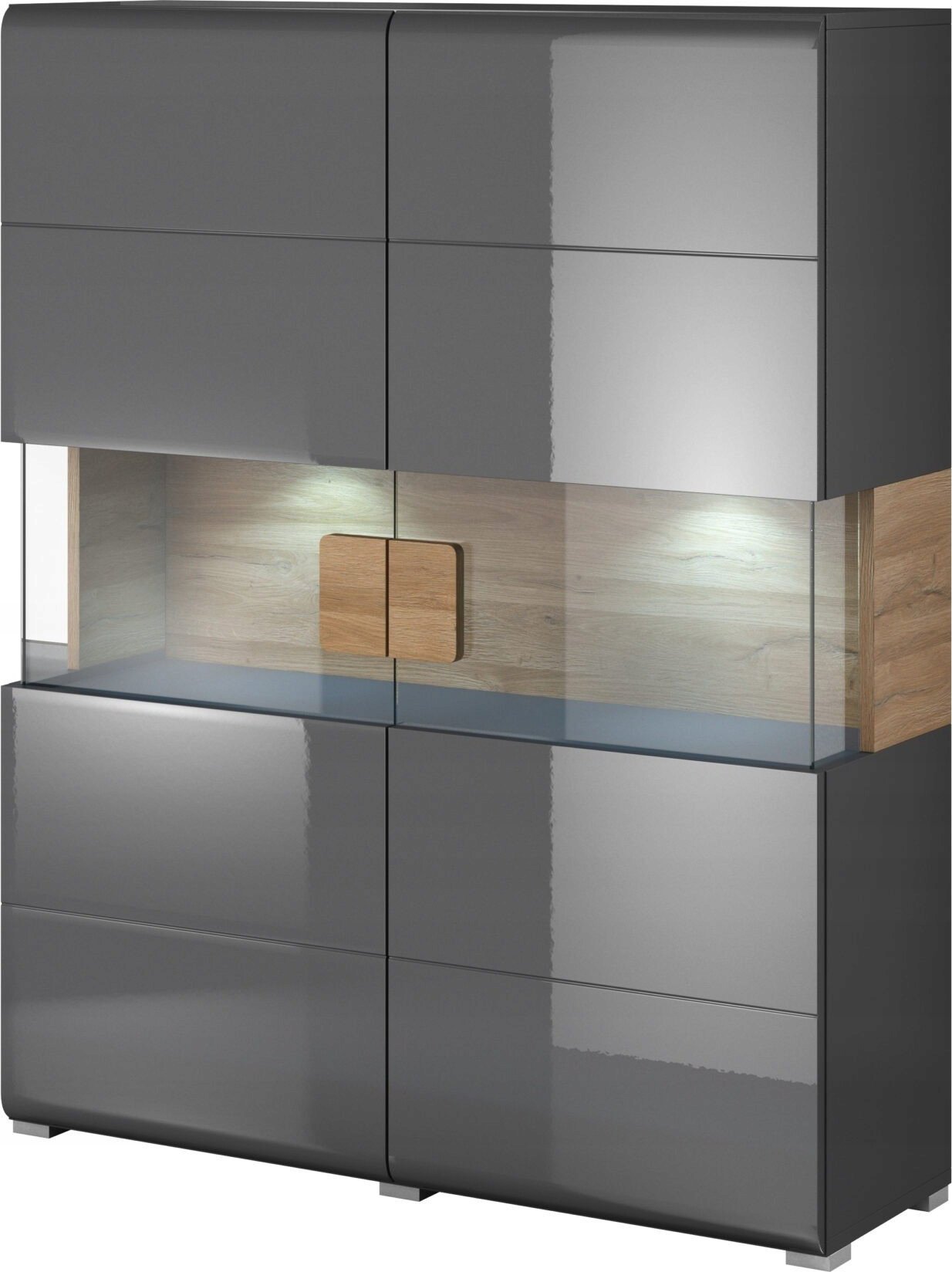 Helvetia Komoda TOLEDO 122 x 39 x 152cm antracyt