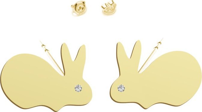 Radziszewska Jewellery Kolczyki Króliki srebro pozłacane